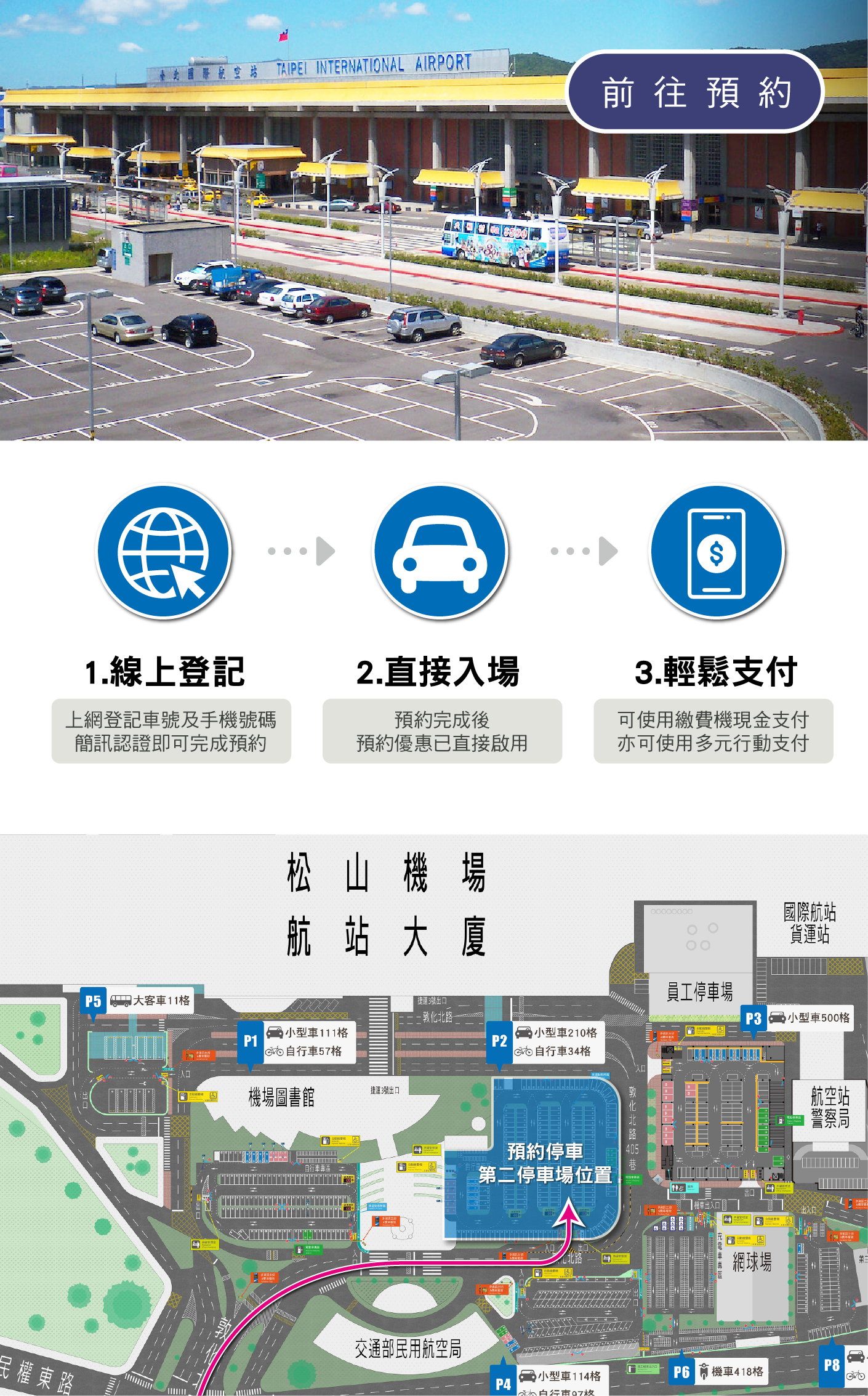 松山機場停車場預約平台